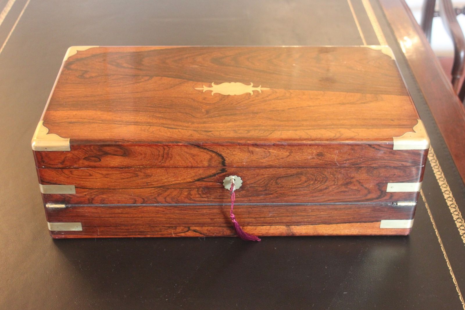 A Fine Late Georgian Rosewood Bi Fold Writing Slope With Secret Drawers photo furniture