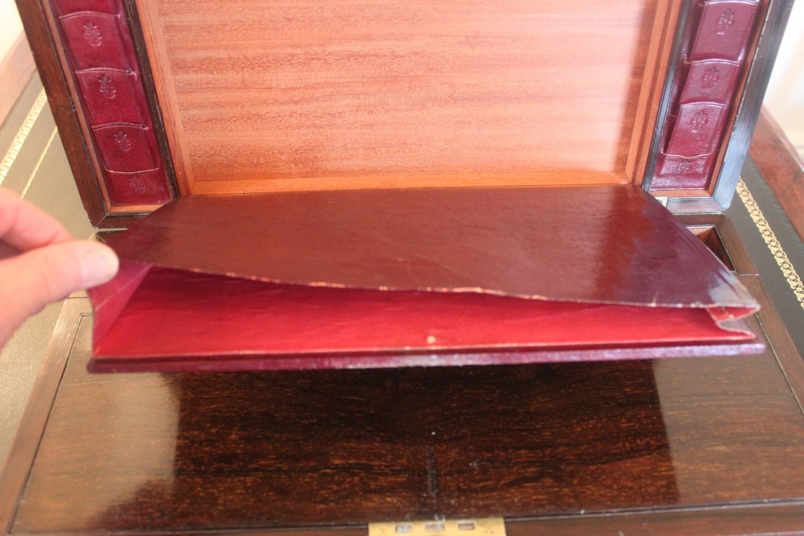 A Fine Late Georgian Rosewood Bi Fold Writing Slope With Secret Drawers photo vintage