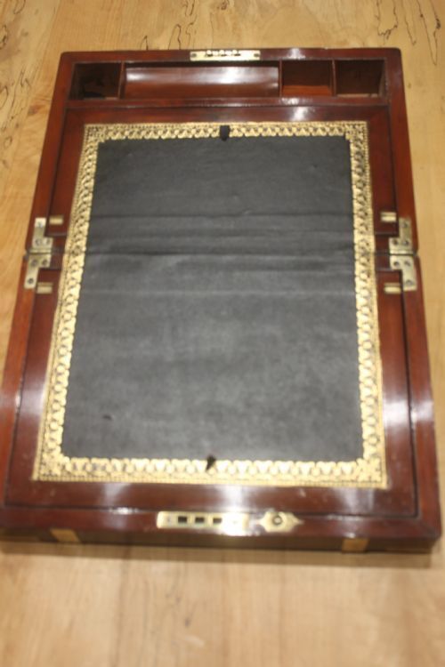 Campaign Style Mahogany Writing Slope With Secret Drawers photo vinterior