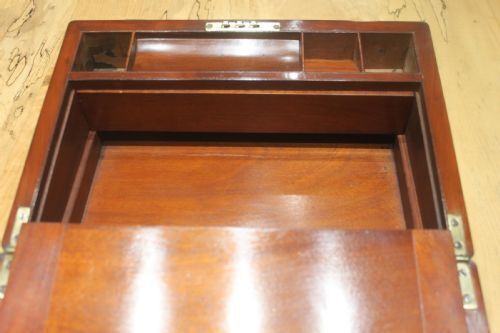 photo for sale Campaign Style Mahogany Writing Slope With Secret Drawers