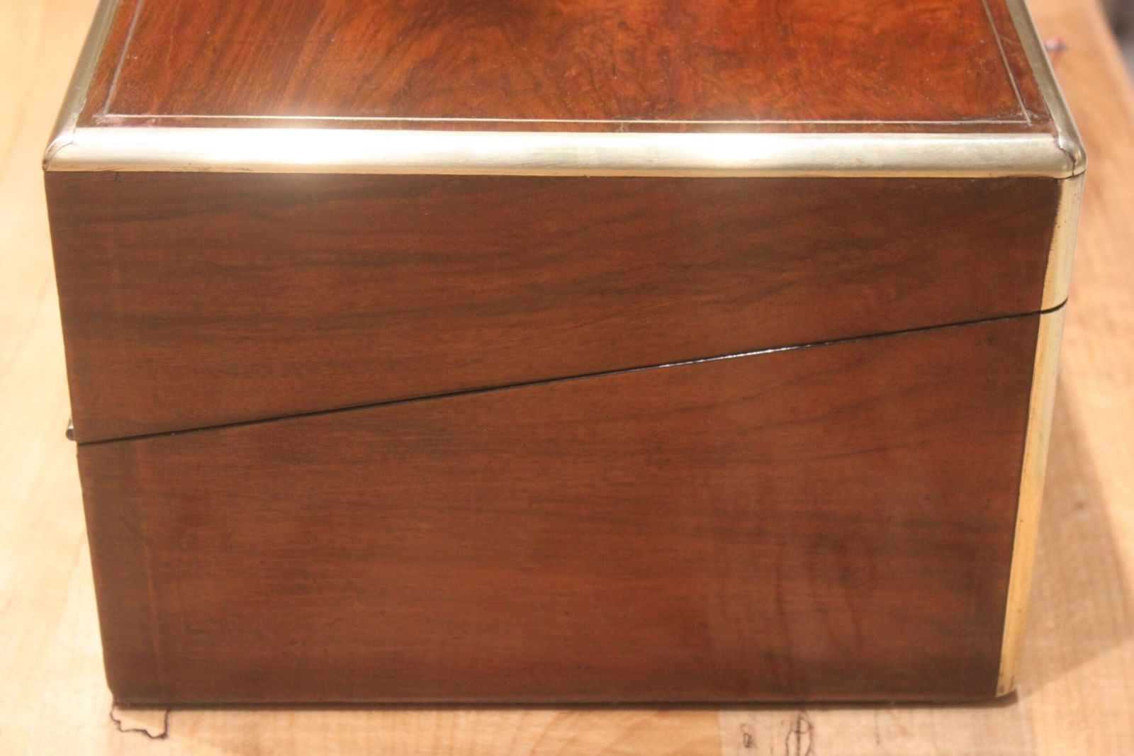 Victorian Walnut And Brass Bound Writing Slope With Secret Drawers photo furniture