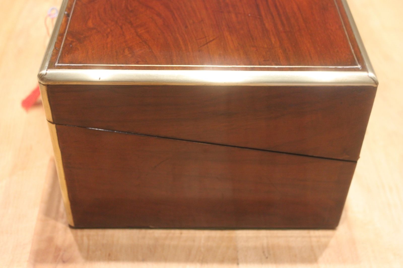 Victorian Walnut And Brass Bound Writing Slope With Secret Drawers photo Home Decor