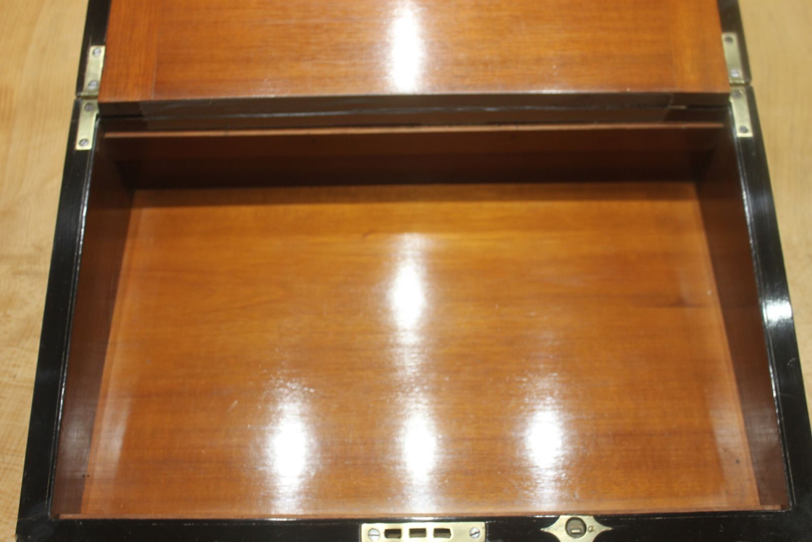 Victorian Walnut And Brass Bound Writing Slope With Secret Drawers photo buy