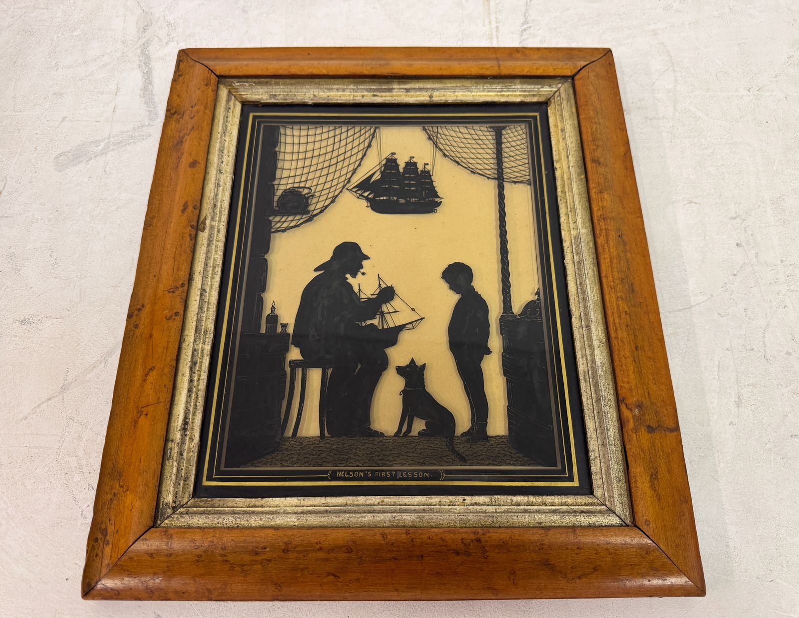 “Nelson’s First Lesson” Silhouette,  19th Century photo 295.0