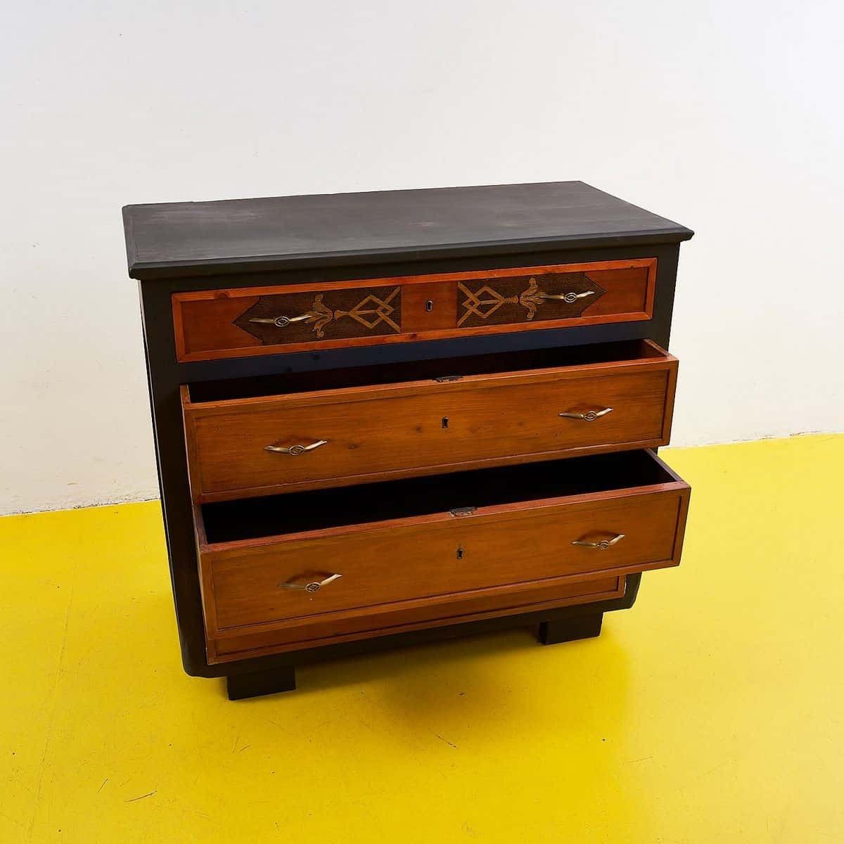 Vintage Chest Of Drawers With Elegant Inlays photo vinterior