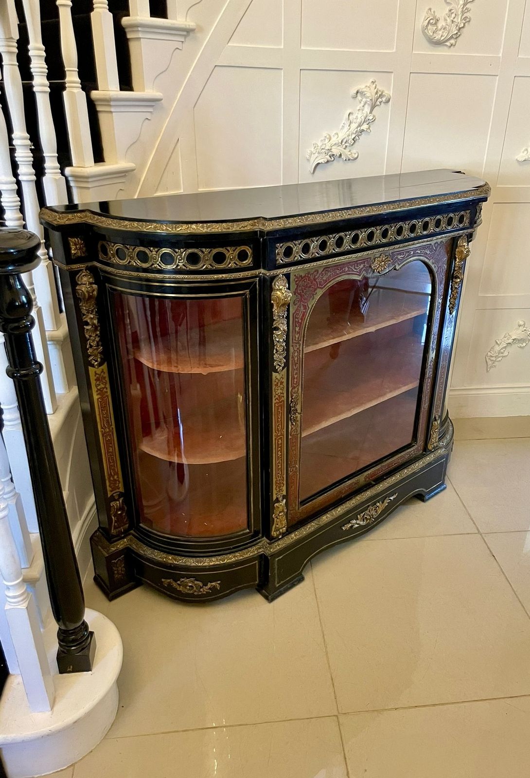 photo for sale Antique French Boulle Display Cabinet