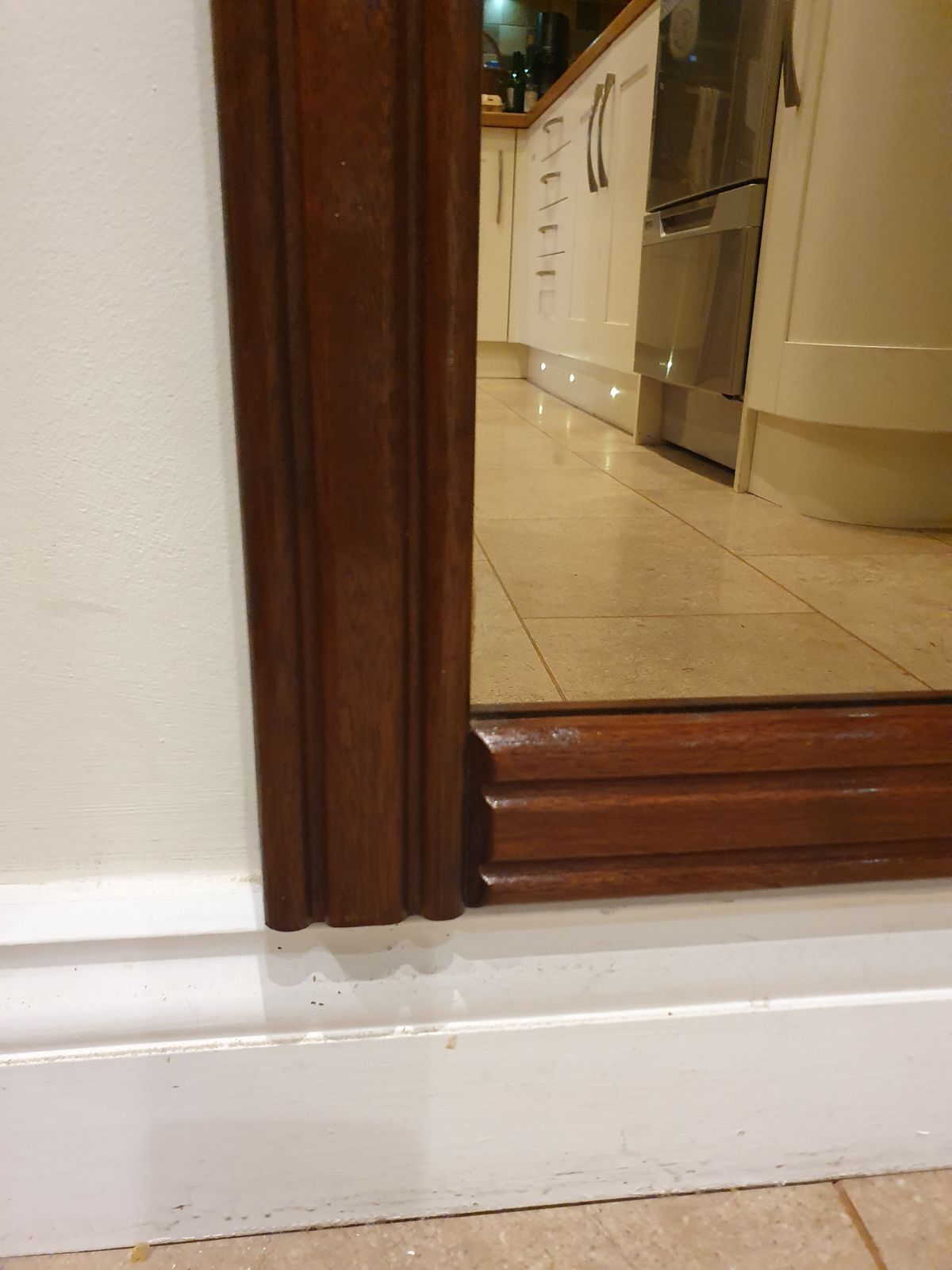 Mid 20th Century Large Mahogany Mirror 93" High photo furniture