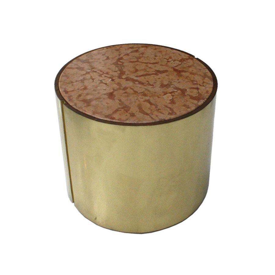 L.A. Studio Modern Brass And Marble Set Of Three Italian Side Tables photo buy