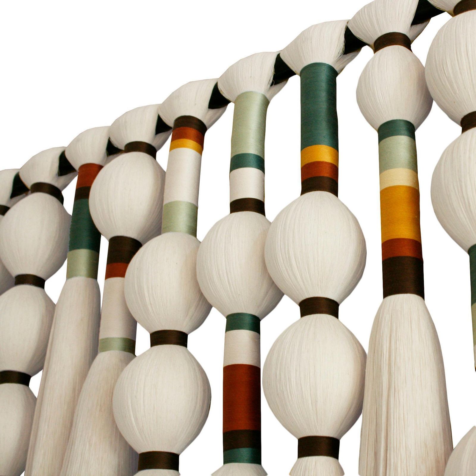 Contemporary Geometric Artisian Raw Cotton South American Sculpture/Tapestry photo vinterior