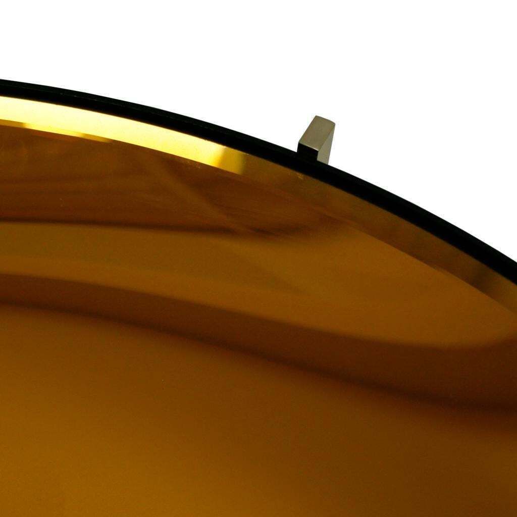 Mid Century Modern Style Colored Glass Metal And Brass Italian Coffee Table photo vinterior