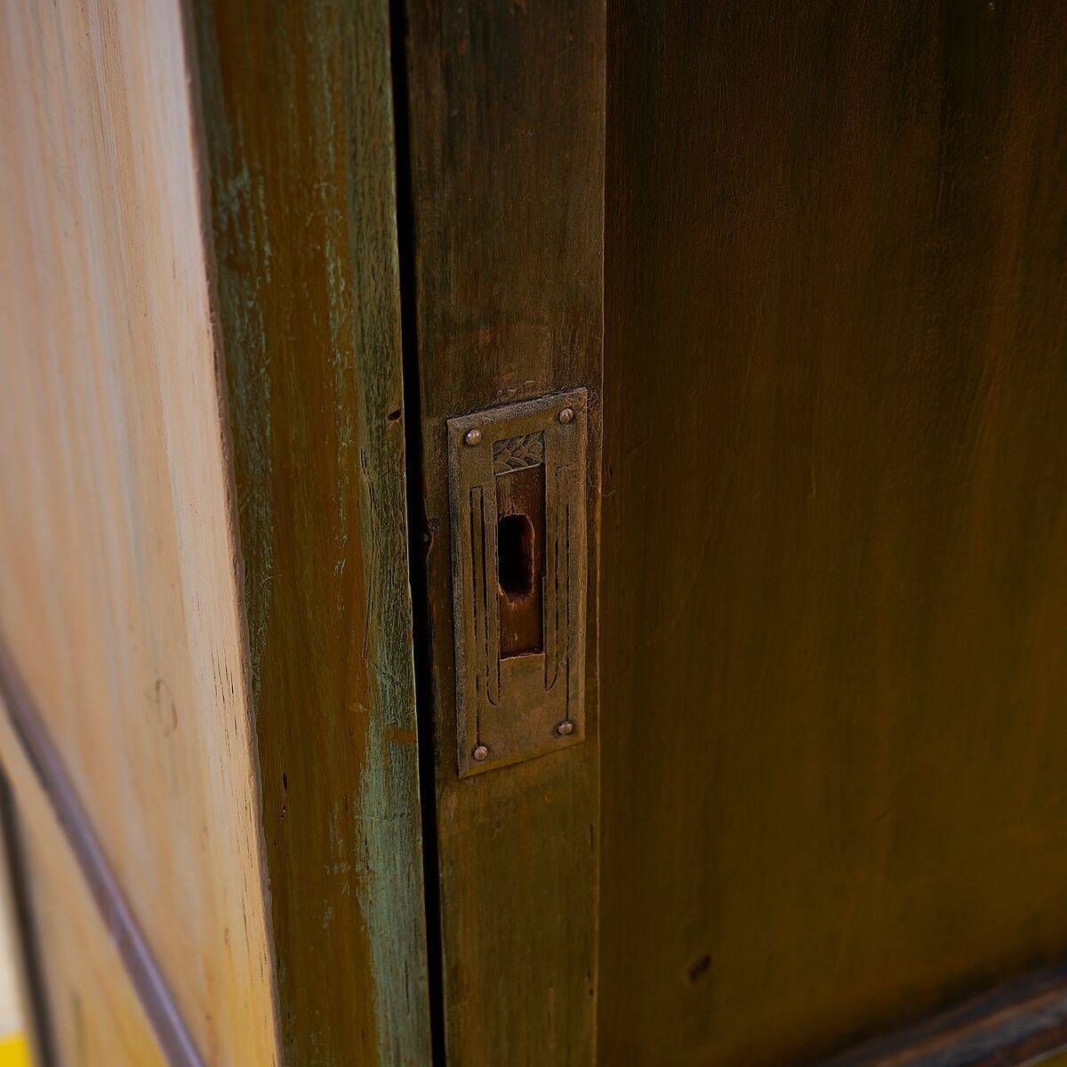 Ancient Rustic Wooden Wardrobe photo furniture