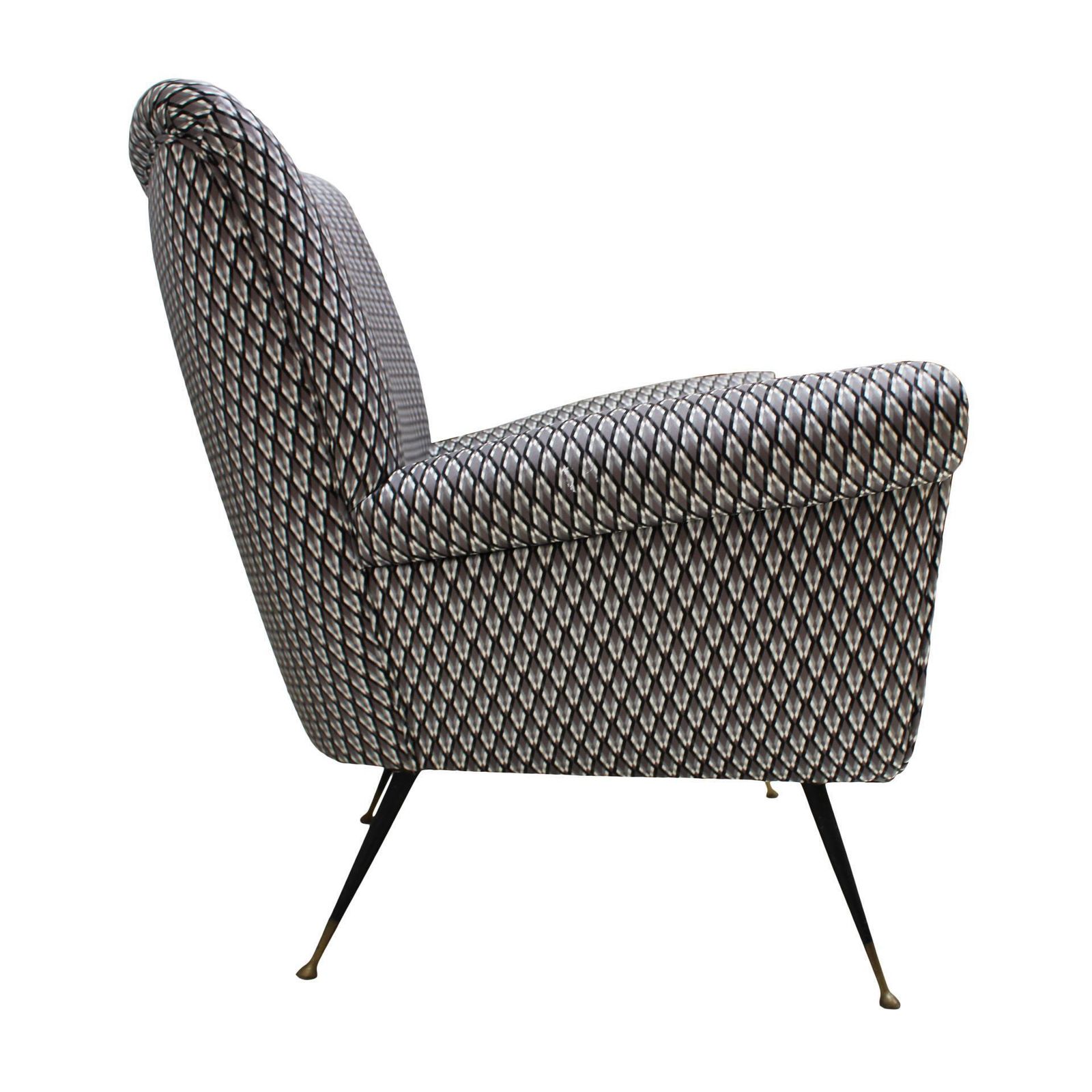 Gigi Radice Mid Century Armchair Upholstered In Serpentino Fabric photo furniture