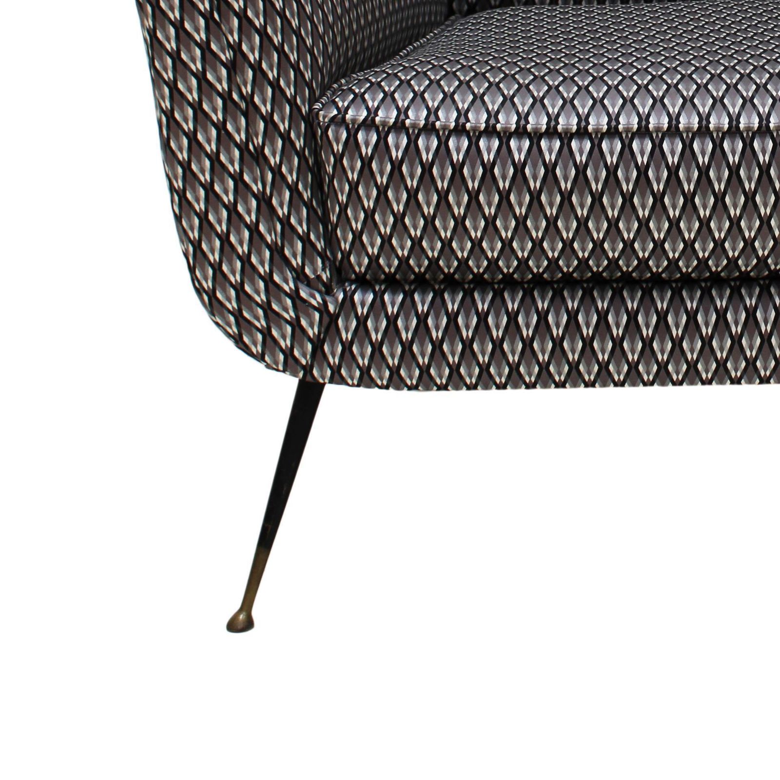 Gigi Radice Mid Century Armchair Upholstered In Serpentino Fabric photo buy