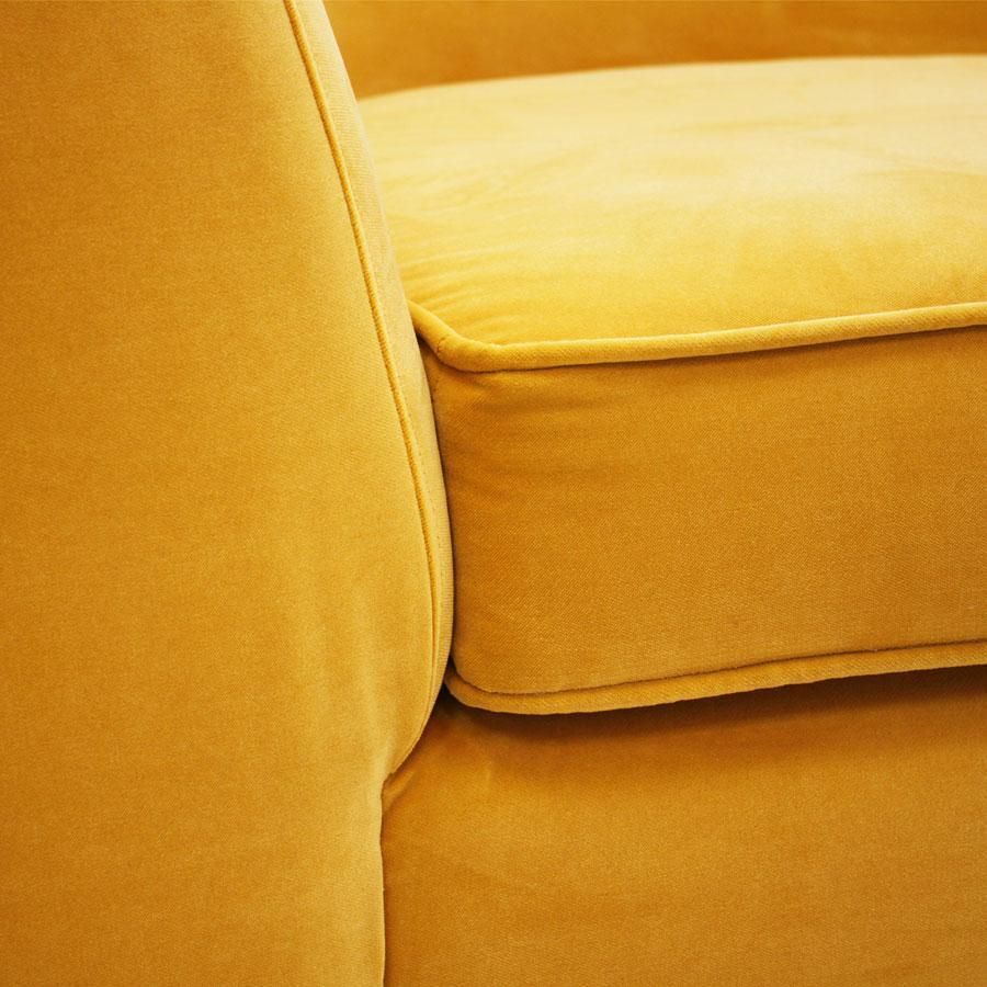 L.A. Studio Curved Yellow Sofa Of Six Seat Manufactured In Italy photo Furniture