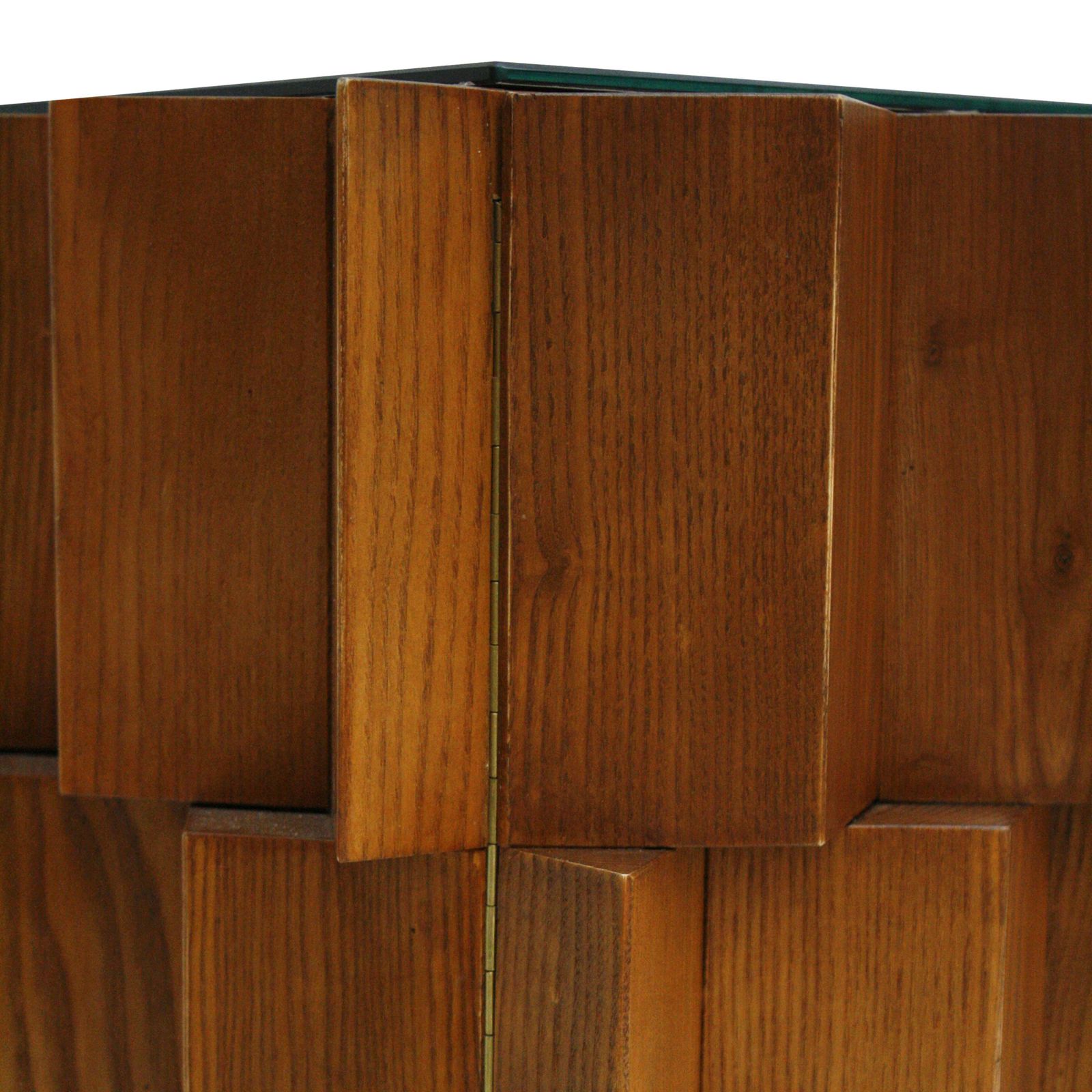 Mid Century Modern Style Oak Wood And Black Glass Italian Sideboard photo buy