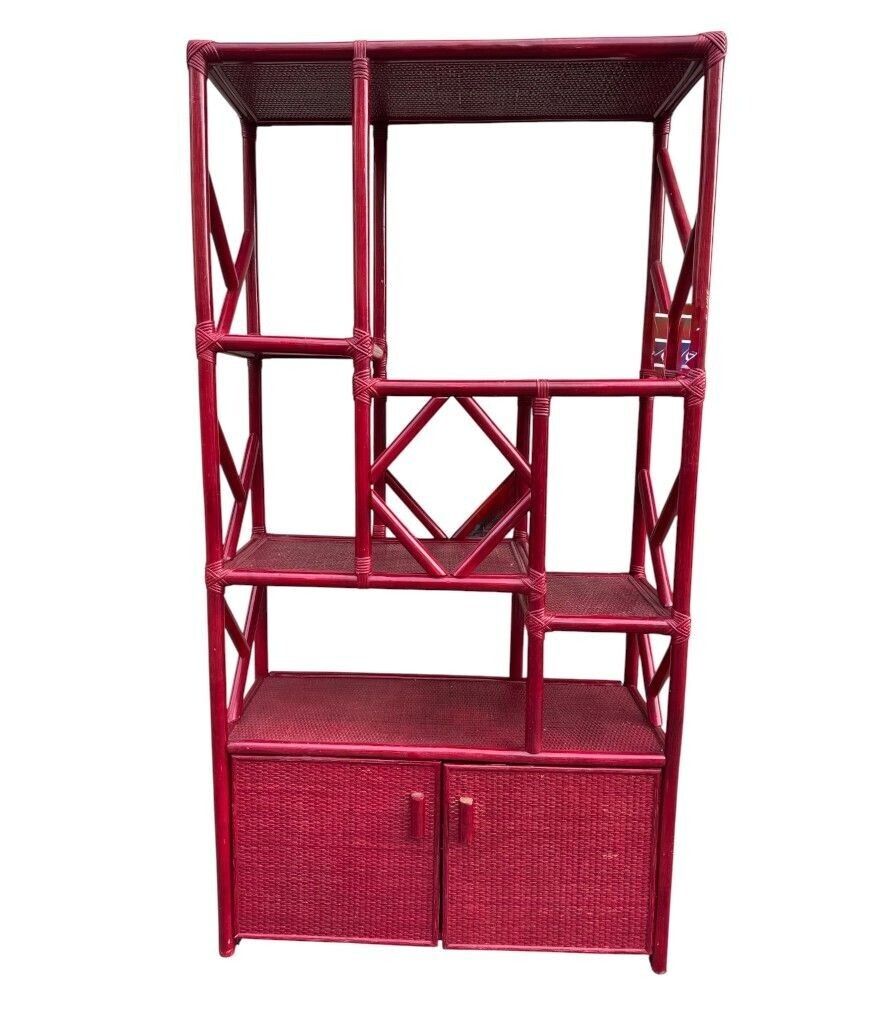 photo furniture An Italian 1970s Burgundy Red Shelving Unit By Vivai Del Sud