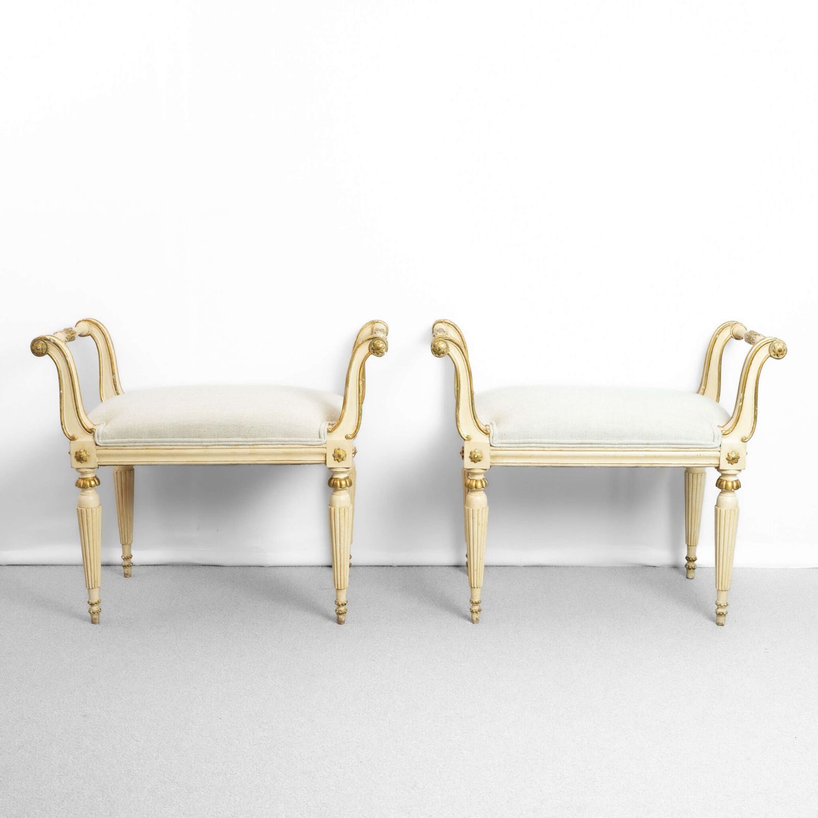 Pair Of French Gilt Window Seats /Benches photo furniture