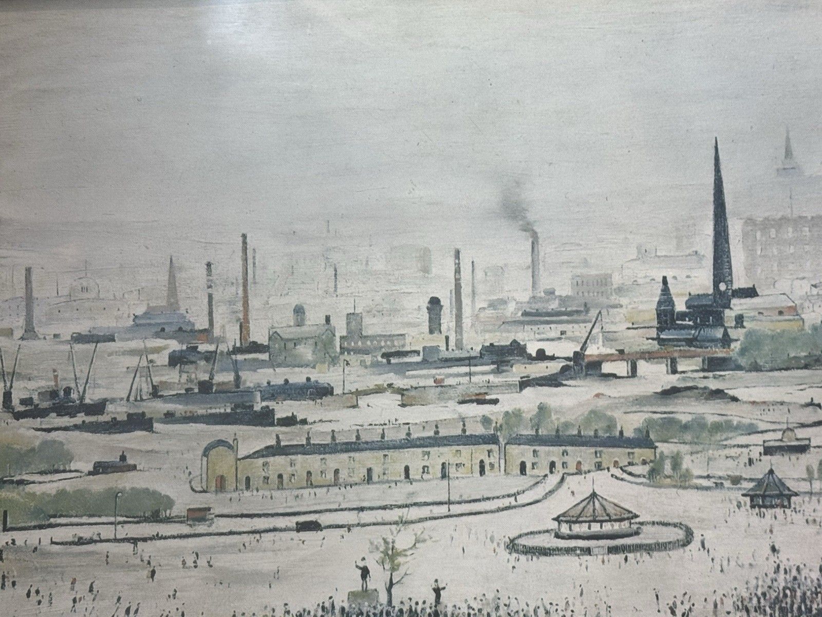 4950.0 Sunday Afternoon "The Battle Of Life" By Laurence Steven Lowry Print On Board photo