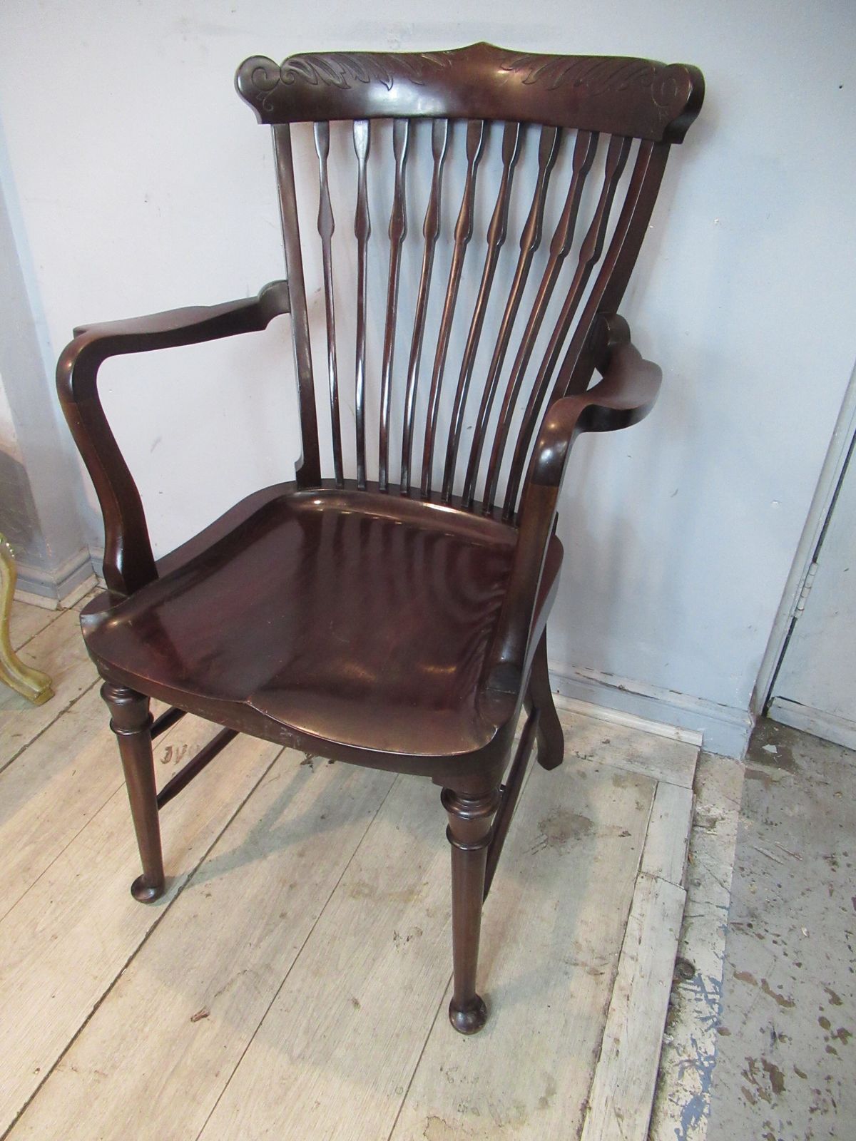 Mahogany   Edwardian   Desk Type  Arm Chair photo furniture