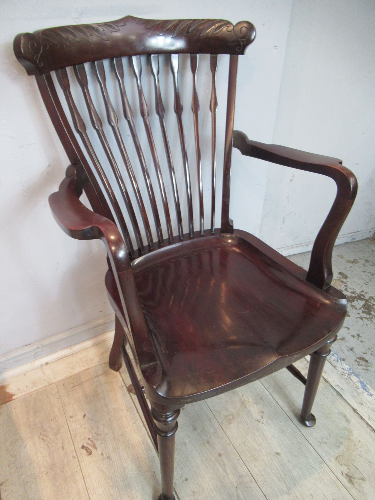 Mahogany   Edwardian   Desk Type  Arm Chair photo for sale