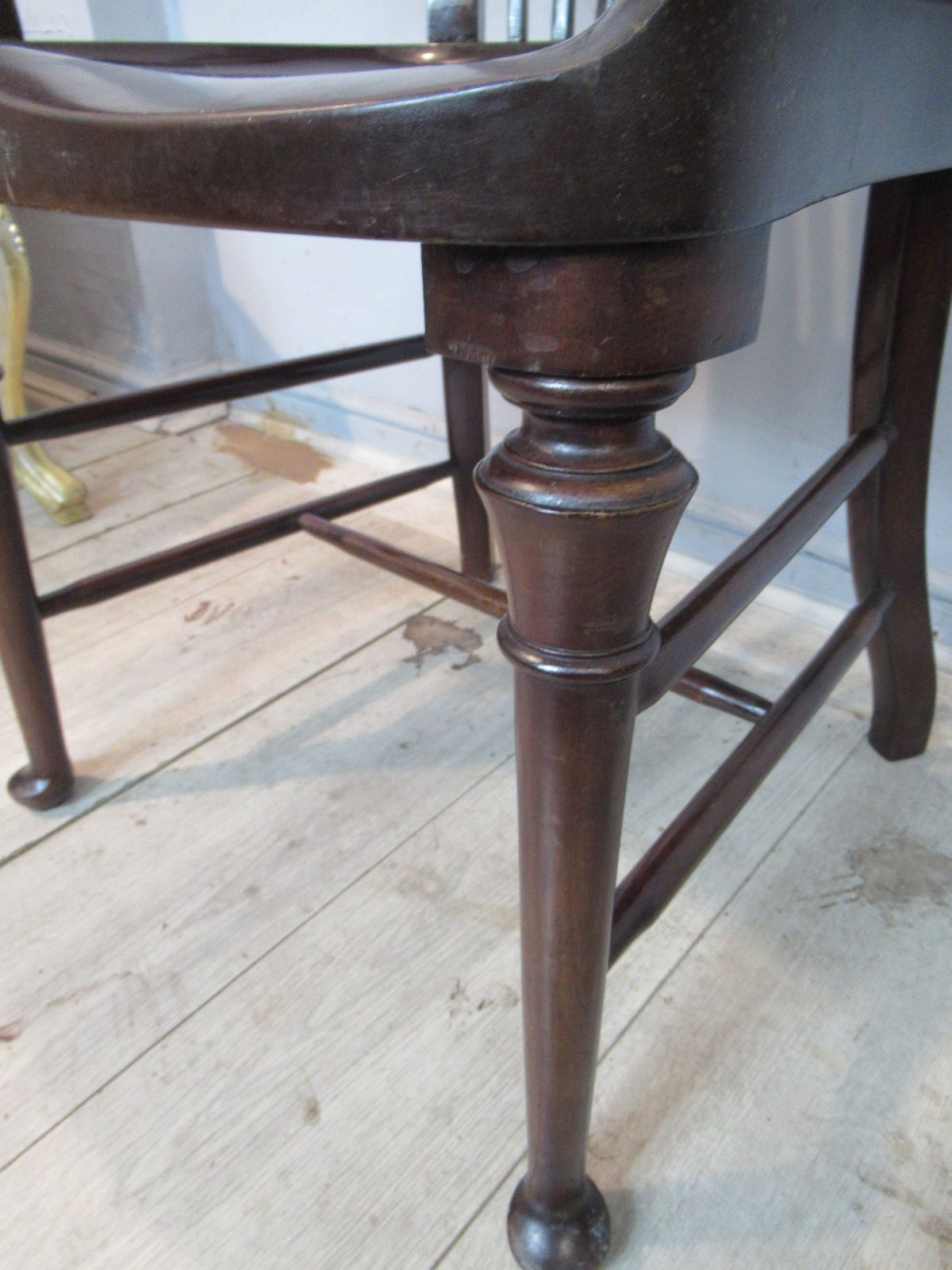 Mahogany   Edwardian   Desk Type  Arm Chair photo vinterior