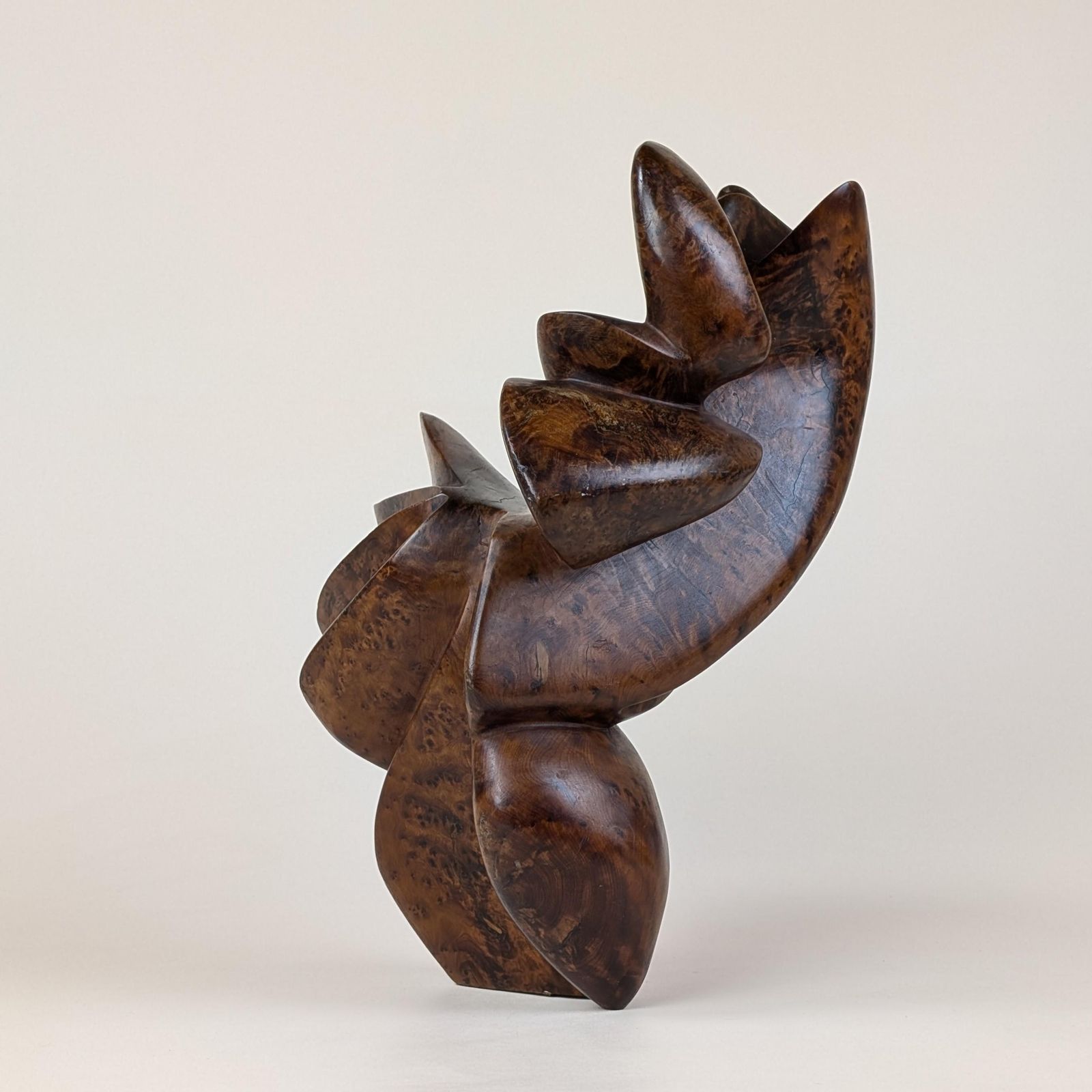 photo furniture Thuya Burl Abstract Sculpture: Large Mid Century Modern Organic Aromatic Rootwood Figure Art Carving