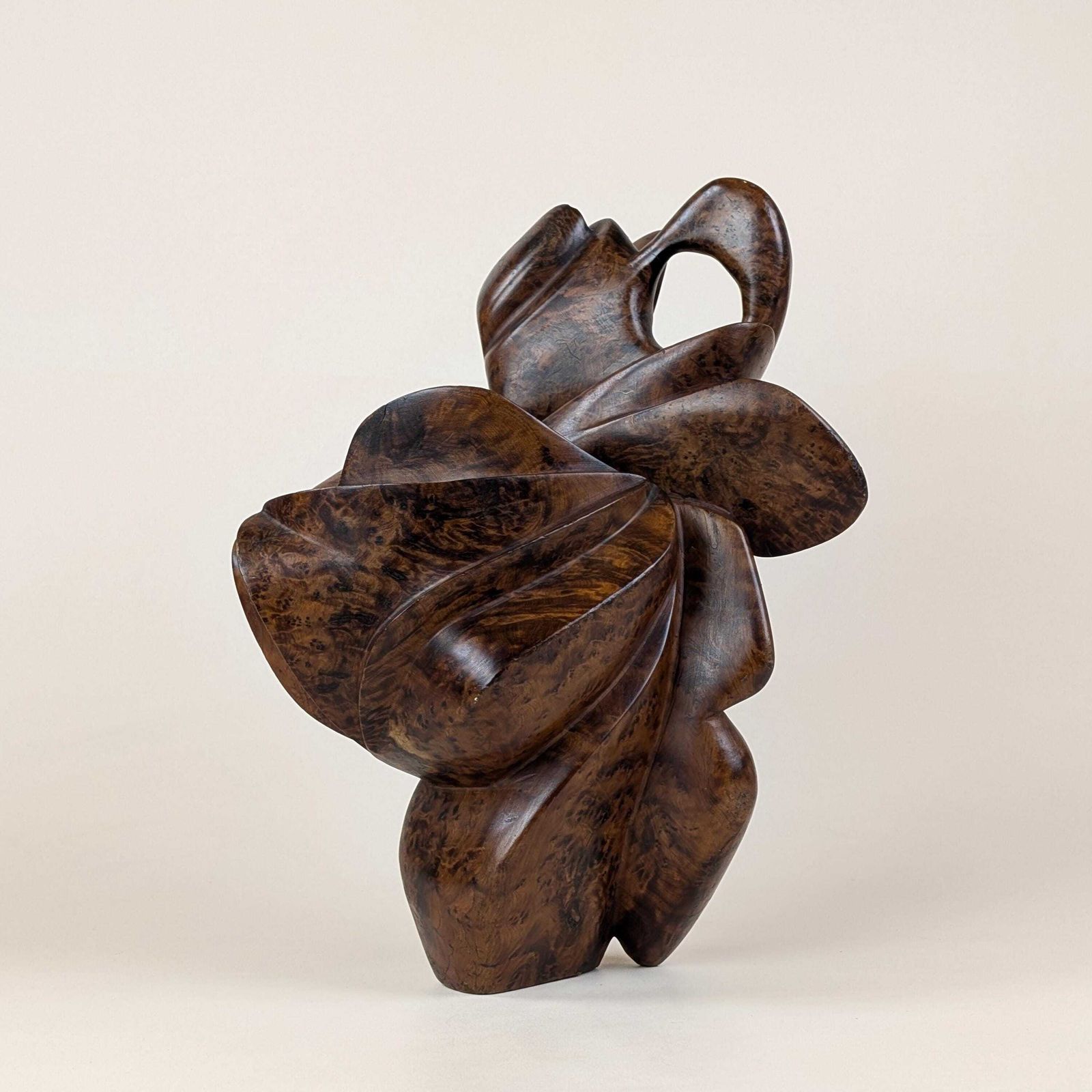 Art Thuya Burl Abstract Sculpture: Large Mid Century Modern Organic Aromatic Rootwood Figure Art Carving photo