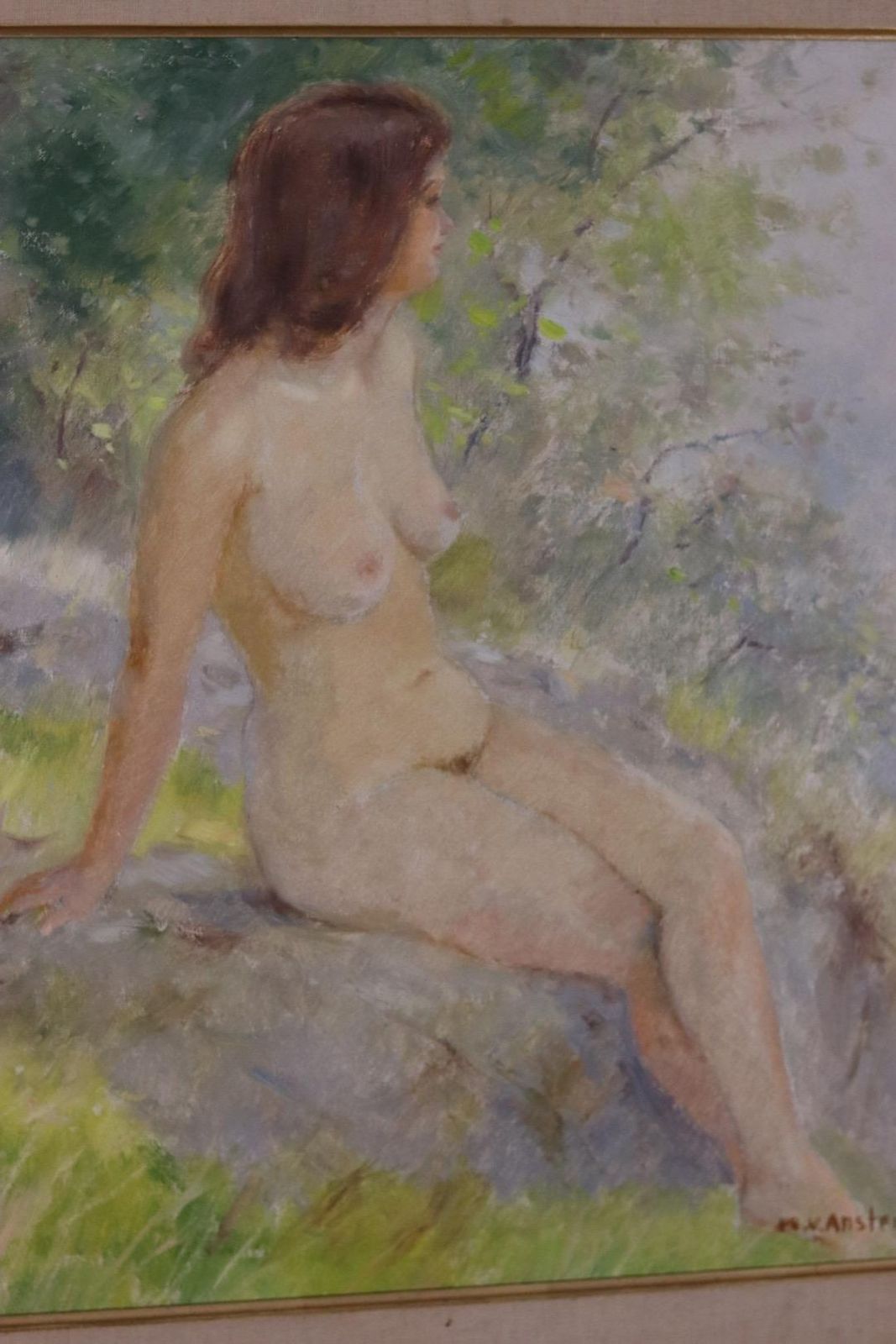 Original Norwegian Oil On Canvas – “Sitting Woman” By Karl Vilhelm Anstensen – Signed & Framed – 66 × 74 Cm (26.0" × 29.1") photo buy