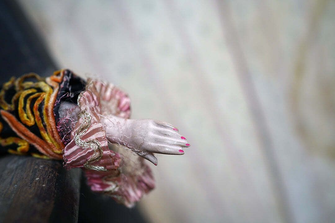 345.0 An Early 20thc Black Velvet French Boudoir Doll C.1920 photo