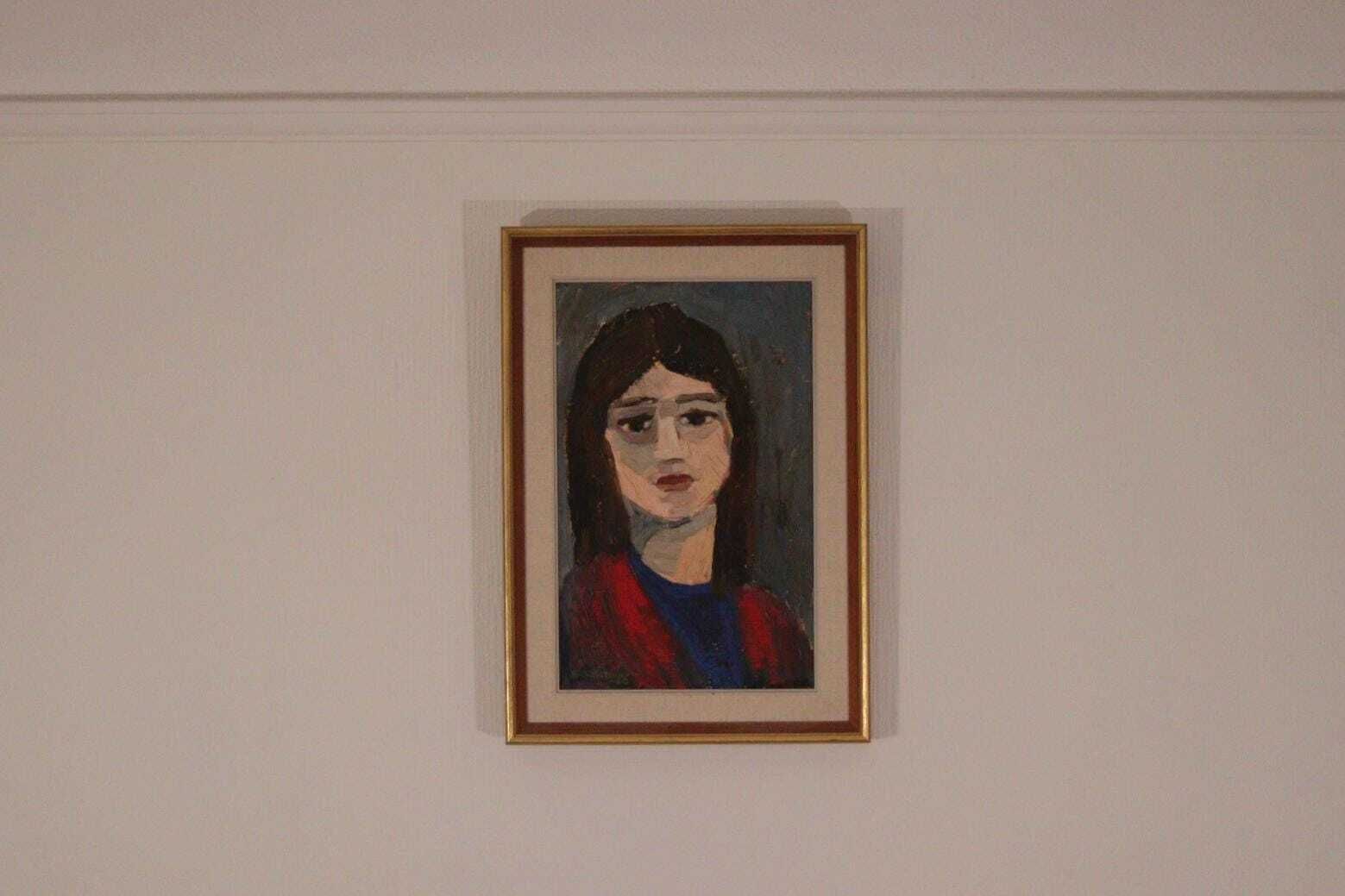 Original Swedish Oil On Canvas – “Gaze Beyond The Canvas” By Björn Gidstam – Signed & Framed – 54.5 × 38.5 Cm (21.5" × 15.2") photo Art