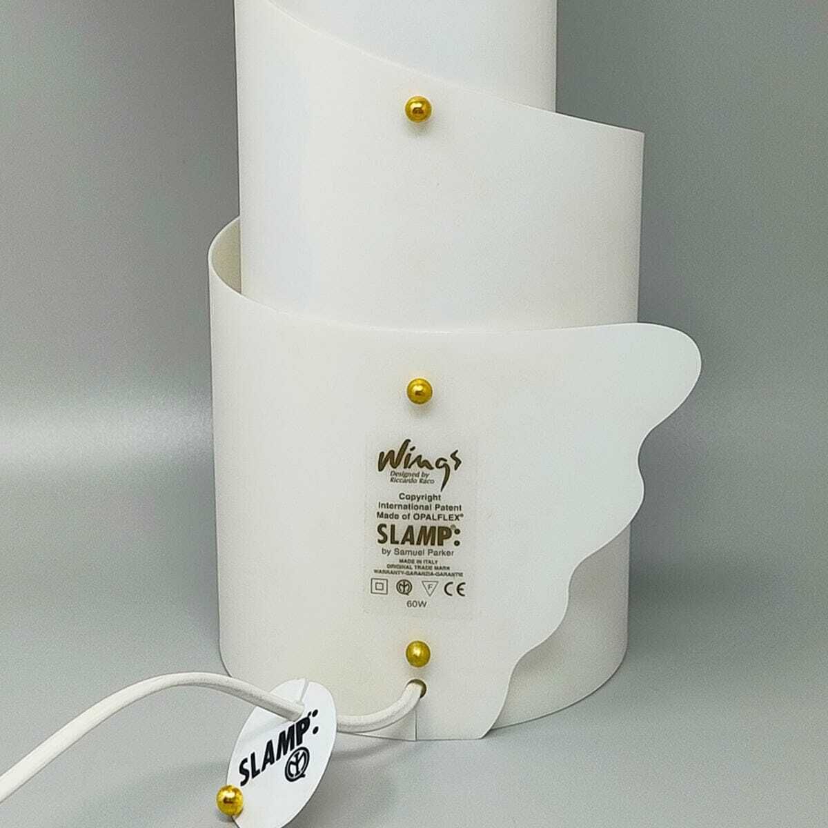 1980s Gorgeous Slamp "Wings   Ali" Table Lamp Designed By Riccardo Raco For Samuel Parker. Made In Italy photo vintage