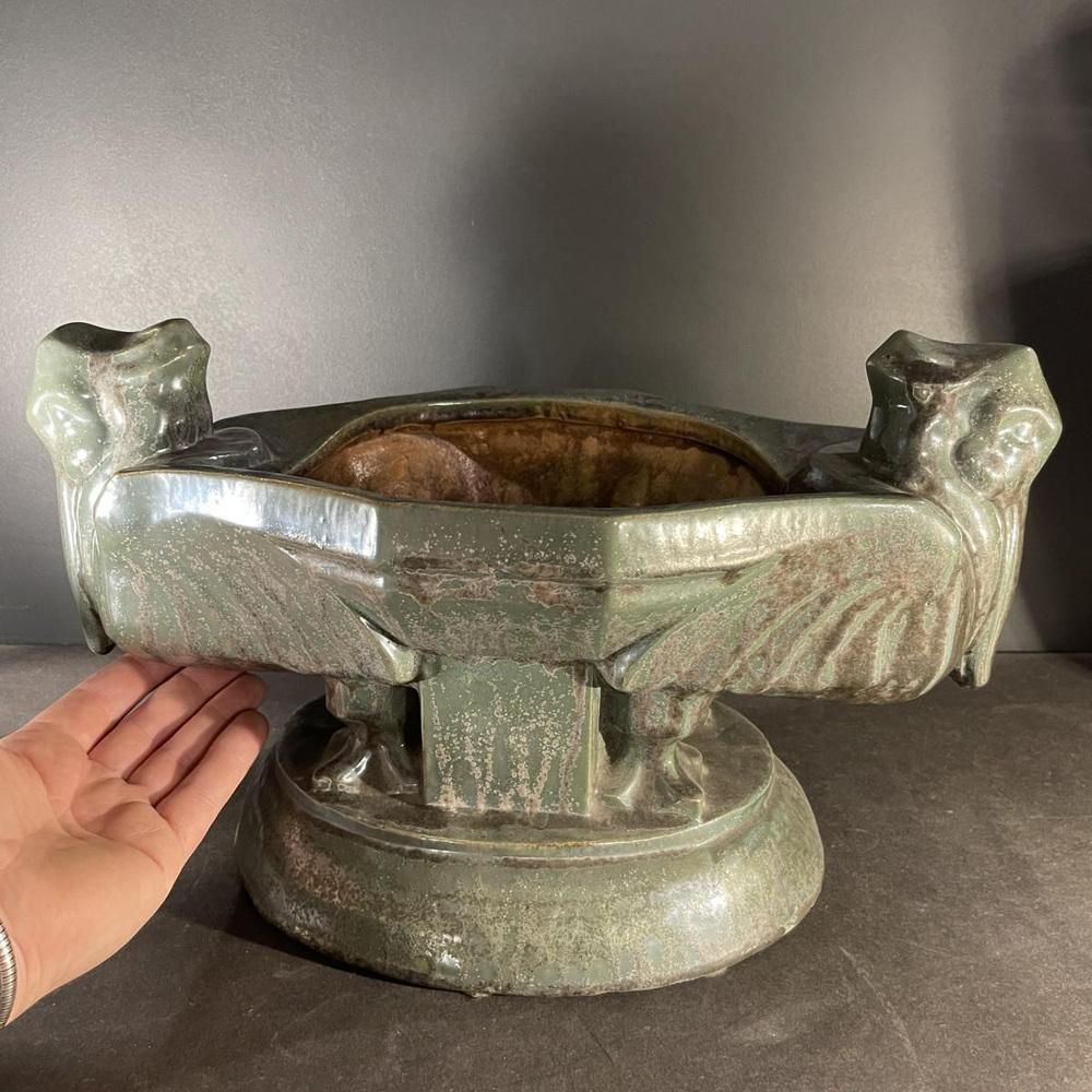 Art Deco Pelican Planter In Bouffioulx Stoneware By Roger Guerin, 1925 photo furniture
