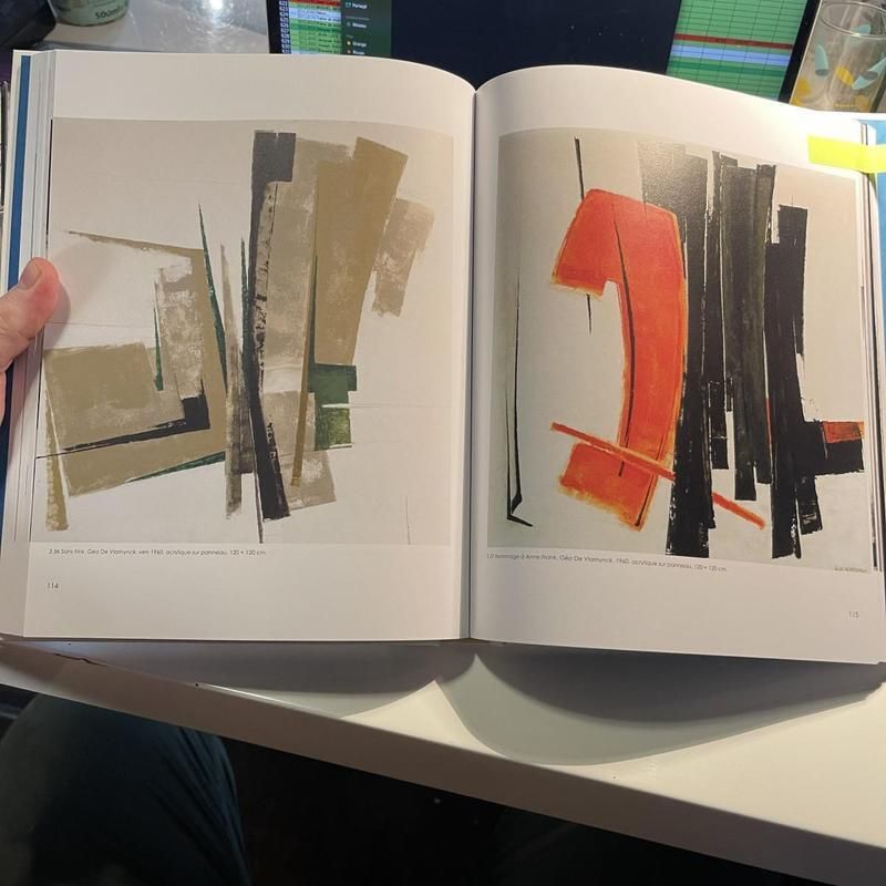 photo for sale Georges (Géo) De Vlamynck, Abstracte Compositie, Olie Op Paneel, Jaren 1960