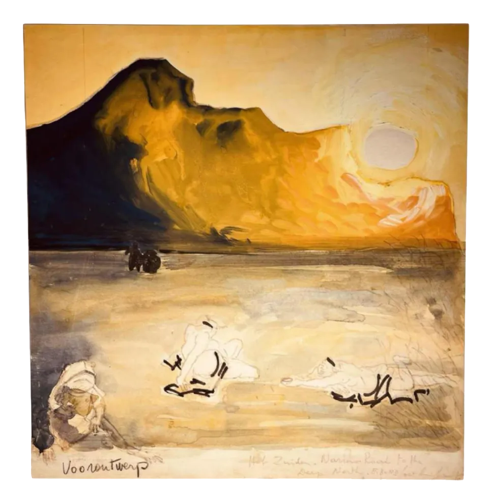 Jan Burssens, Abstract Composition, Mixed Media, Mid 20th Century