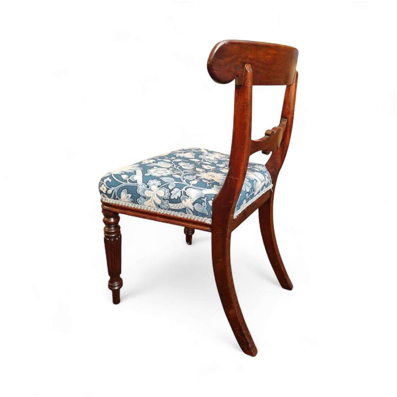 Antique Regency Mahogany Carved Bar Back Chair / C.1820 / Free Delivery photo Furniture