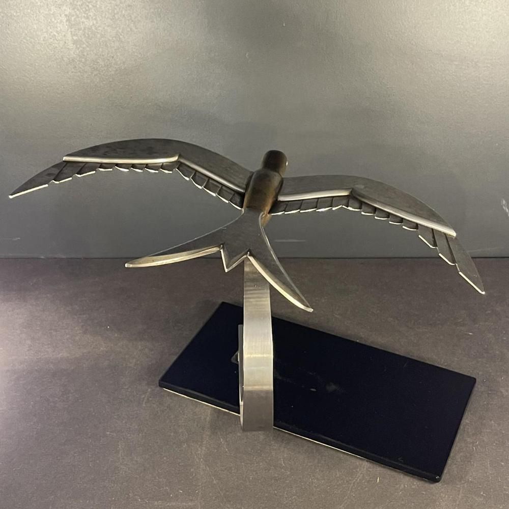 photo furniture Art Deco Metal Sculpture Of Bird, 1930s
