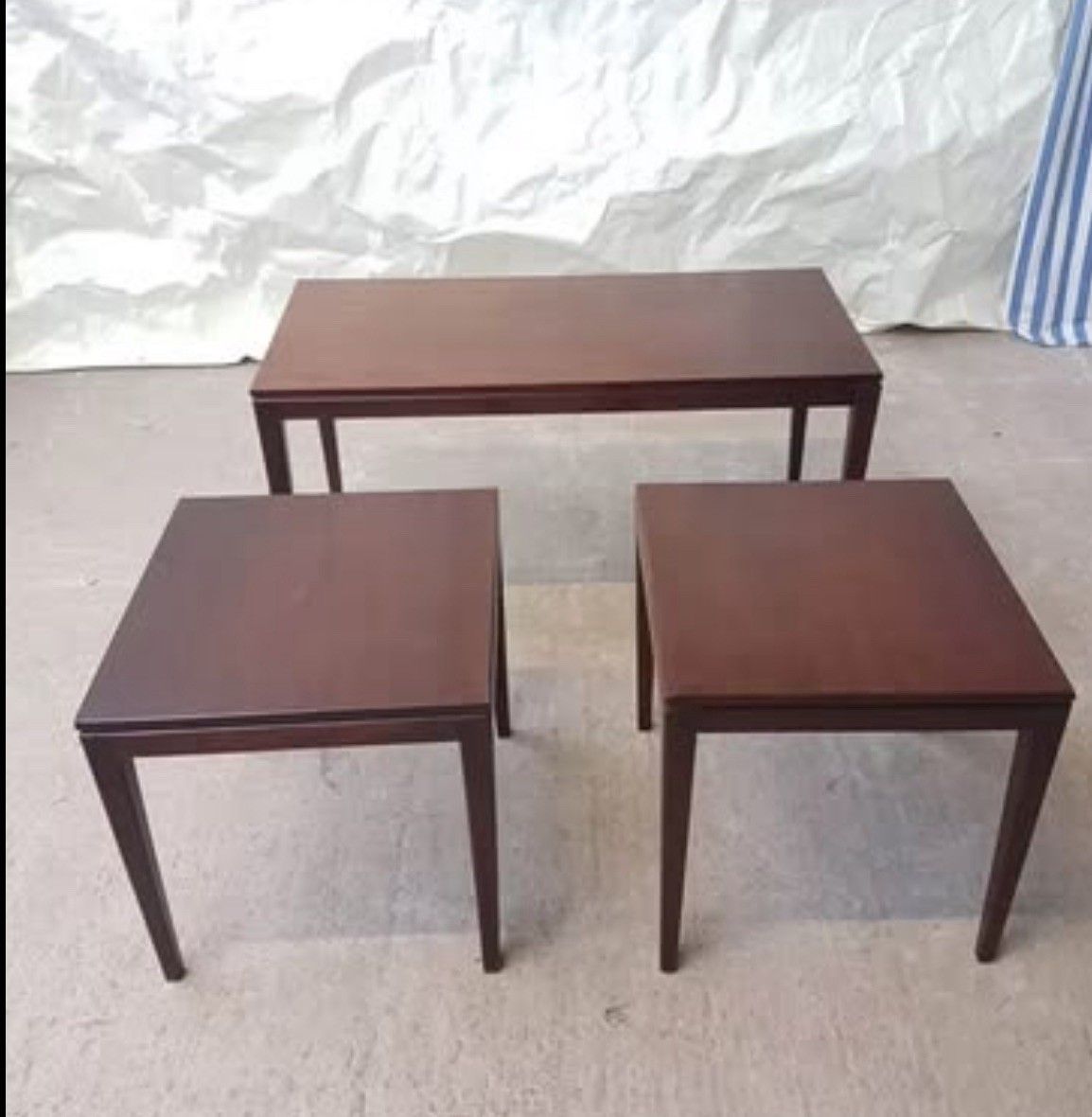 Vtg Mid Century Nesting Side Occasional Nest Of Tables Coffee Table