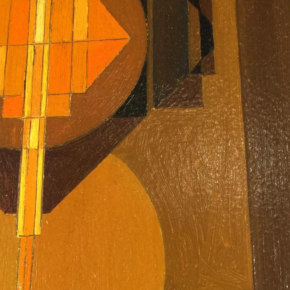 Jean Boquet, Geometric Abstraction, Oil On Panel, 1940s photo buy