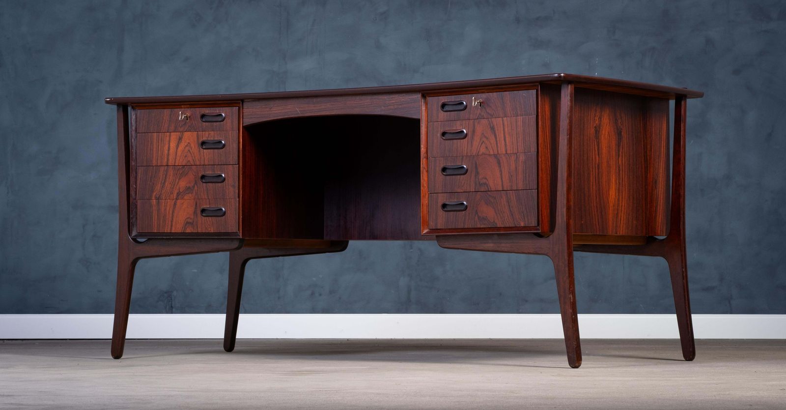 Rosewood Desk By Svend Aage Madsen For H.P. Hansen, 1960s photo for sale