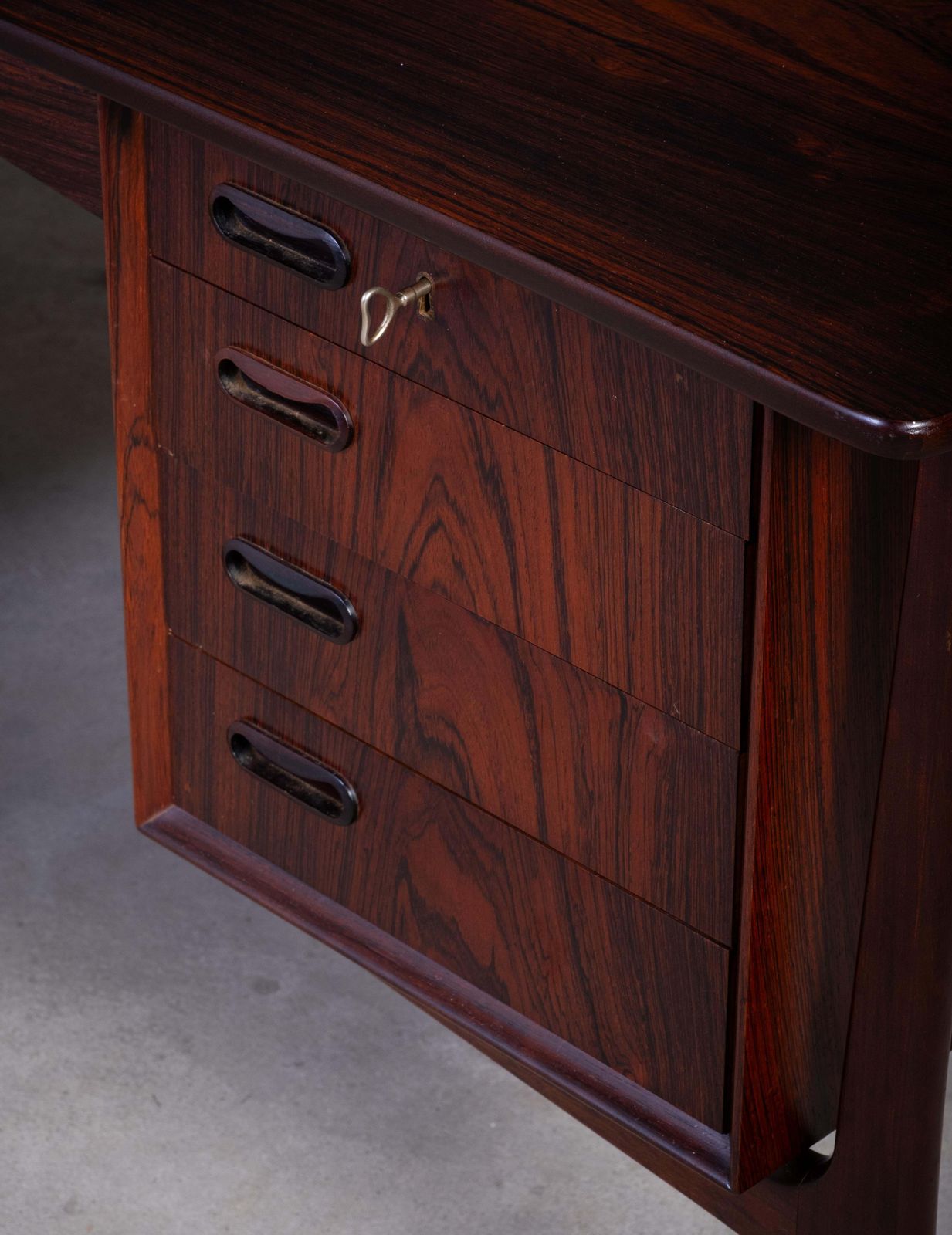 Rosewood Desk By Svend Aage Madsen For H.P. Hansen, 1960s photo vintage