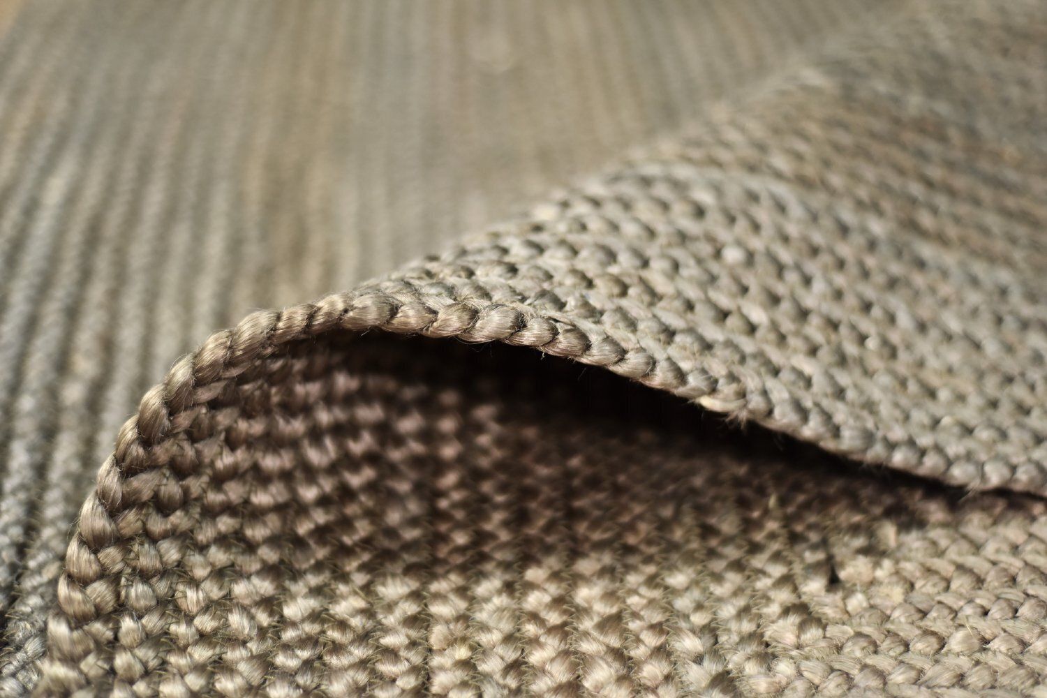 Vintage Indian Brown Flatwoven Jute Rug, 1970s photo for sale