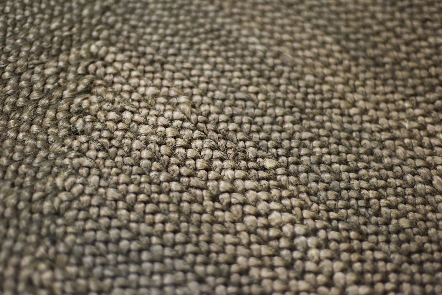photo vinterior Vintage Indian Brown Flatwoven Jute Rug, 1970s