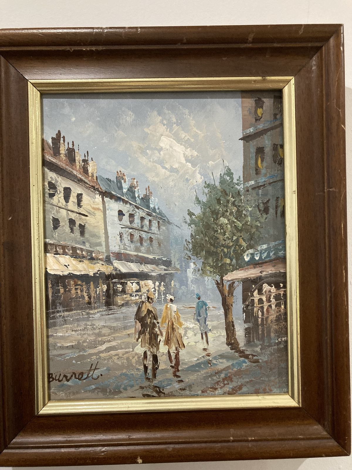 Caroline Burnett Oil In Canvas Parisian Scenery