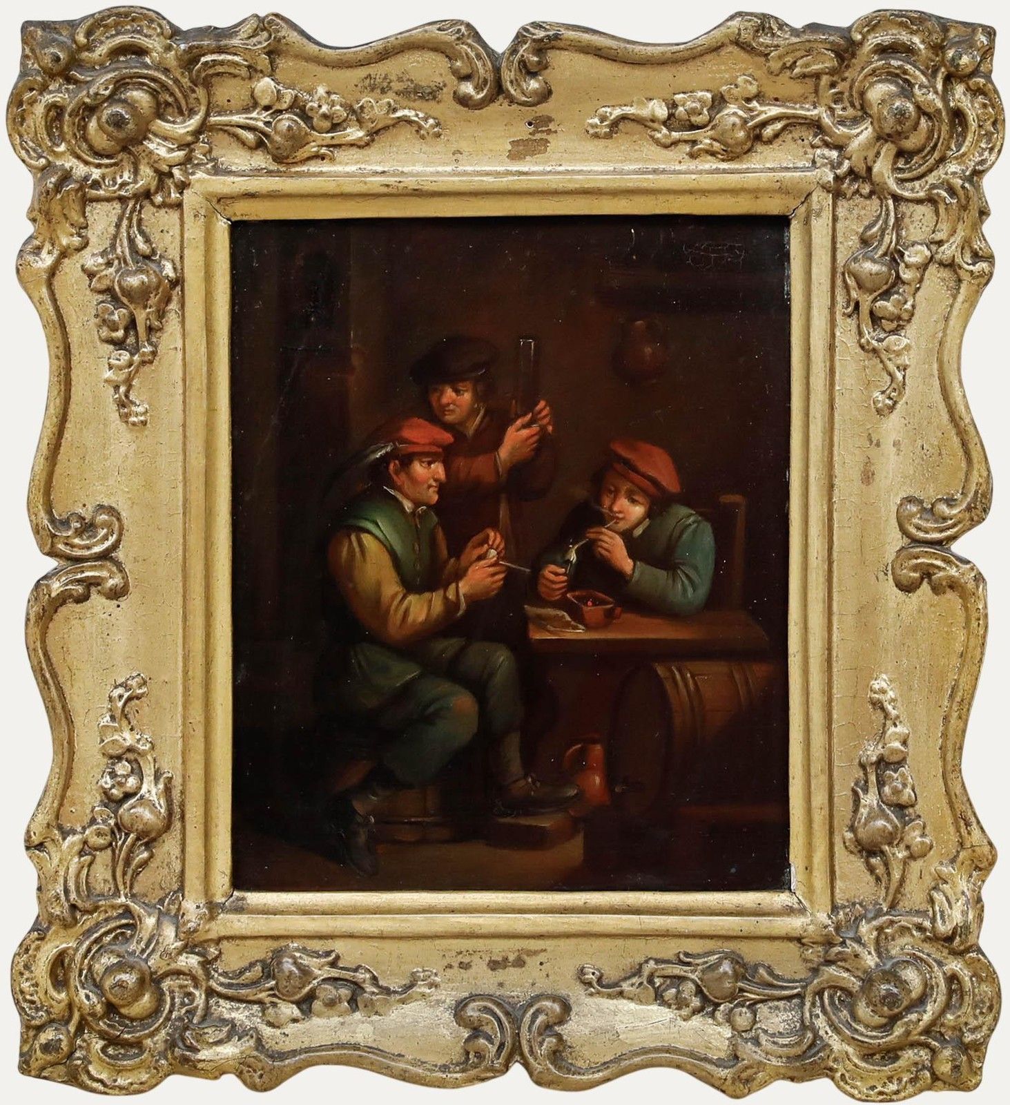 Follower Of David Teniers (1610 1690) 20th Century Oil, Tavern Scene