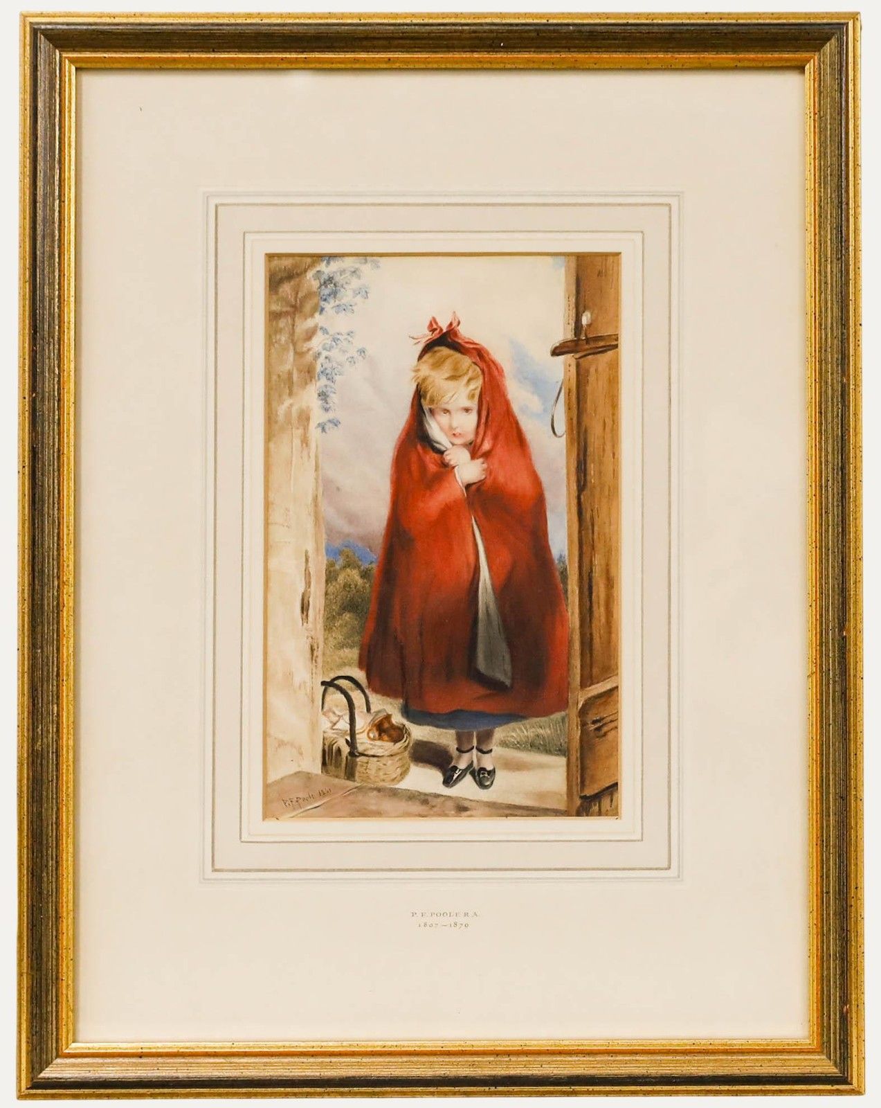 Paul Falconer Poole Ra (1807 1879) 1861 Watercolour, Little Red Riding Hood