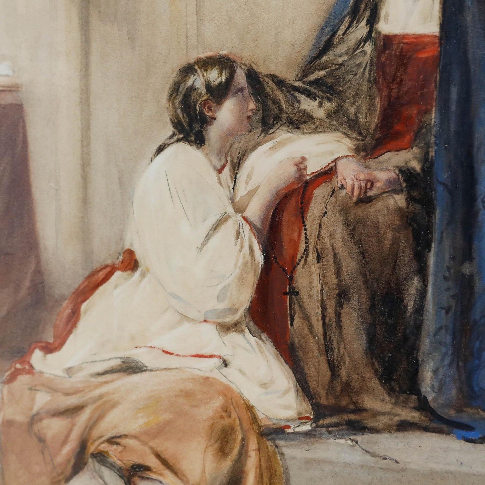 Paul Falconer Poole Ra (1807 1879) 1839 Watercolour, Holy Sister's Guidance photo 395.0
