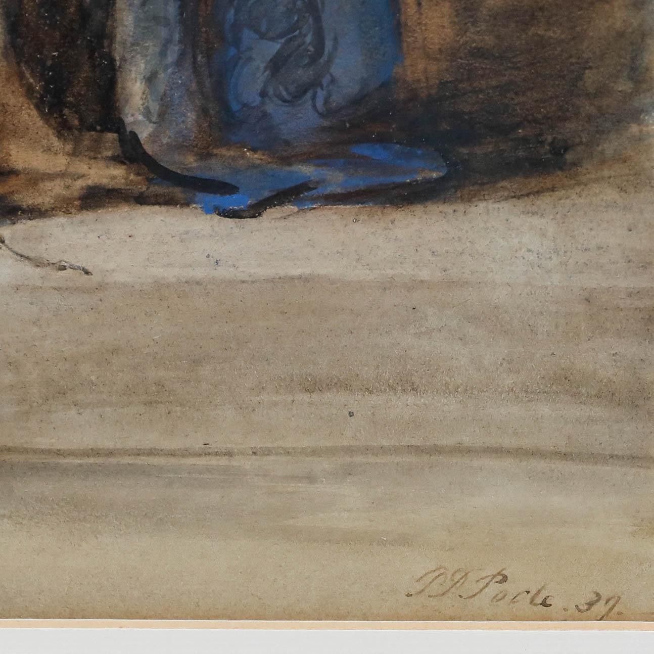 Paul Falconer Poole Ra (1807 1879) 1839 Watercolour, Holy Sister's Guidance photo buy