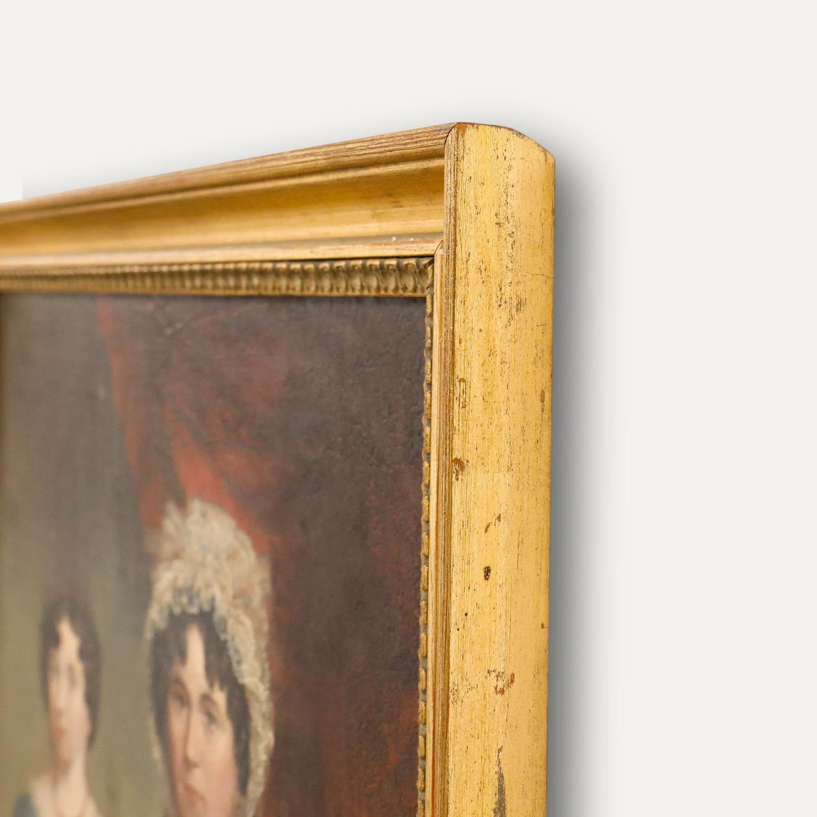 Framed 19th Century Oil Mother And Daughter By The Piano photo Art
