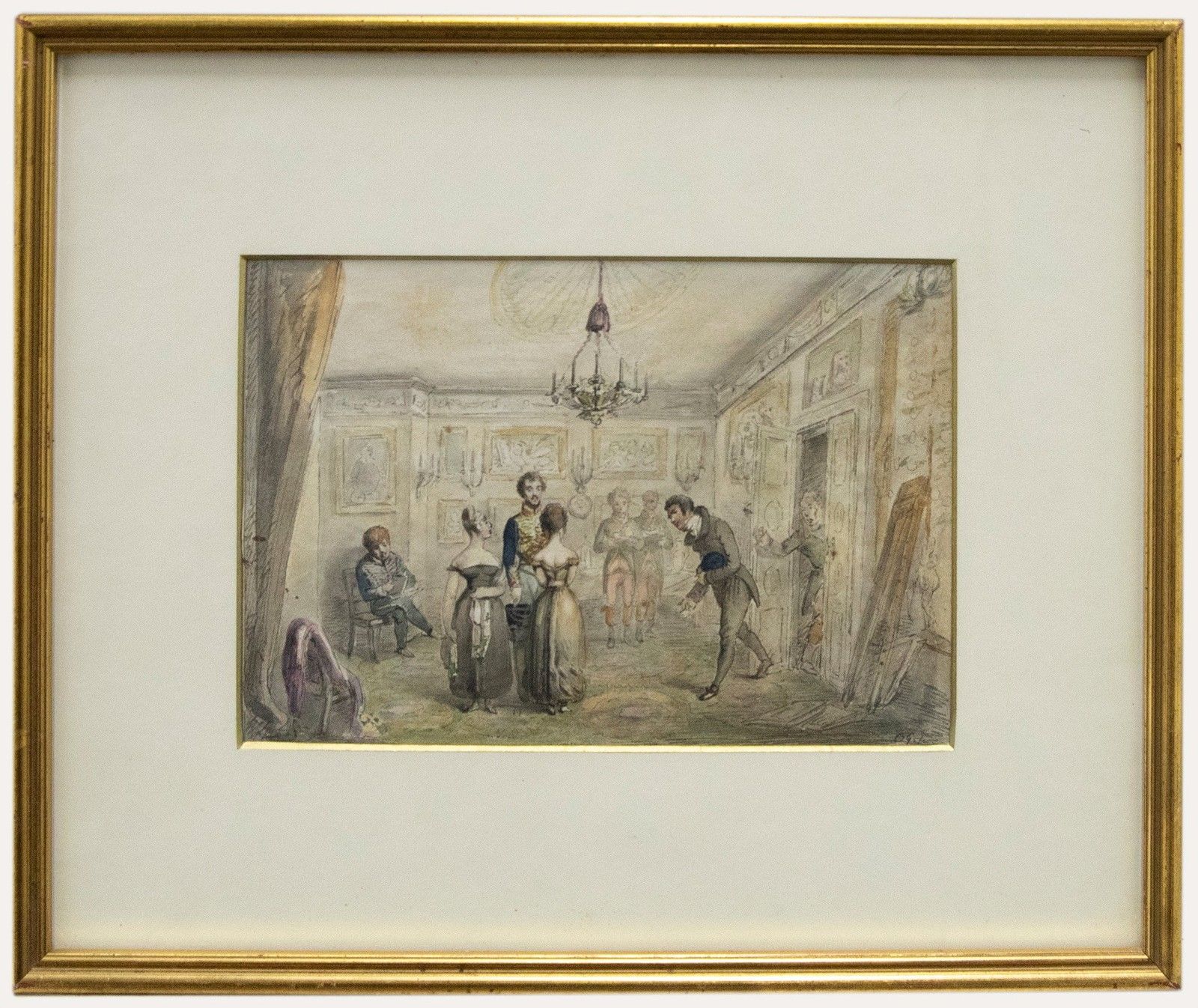 Early 19th Century Watercolour Hussar Officer