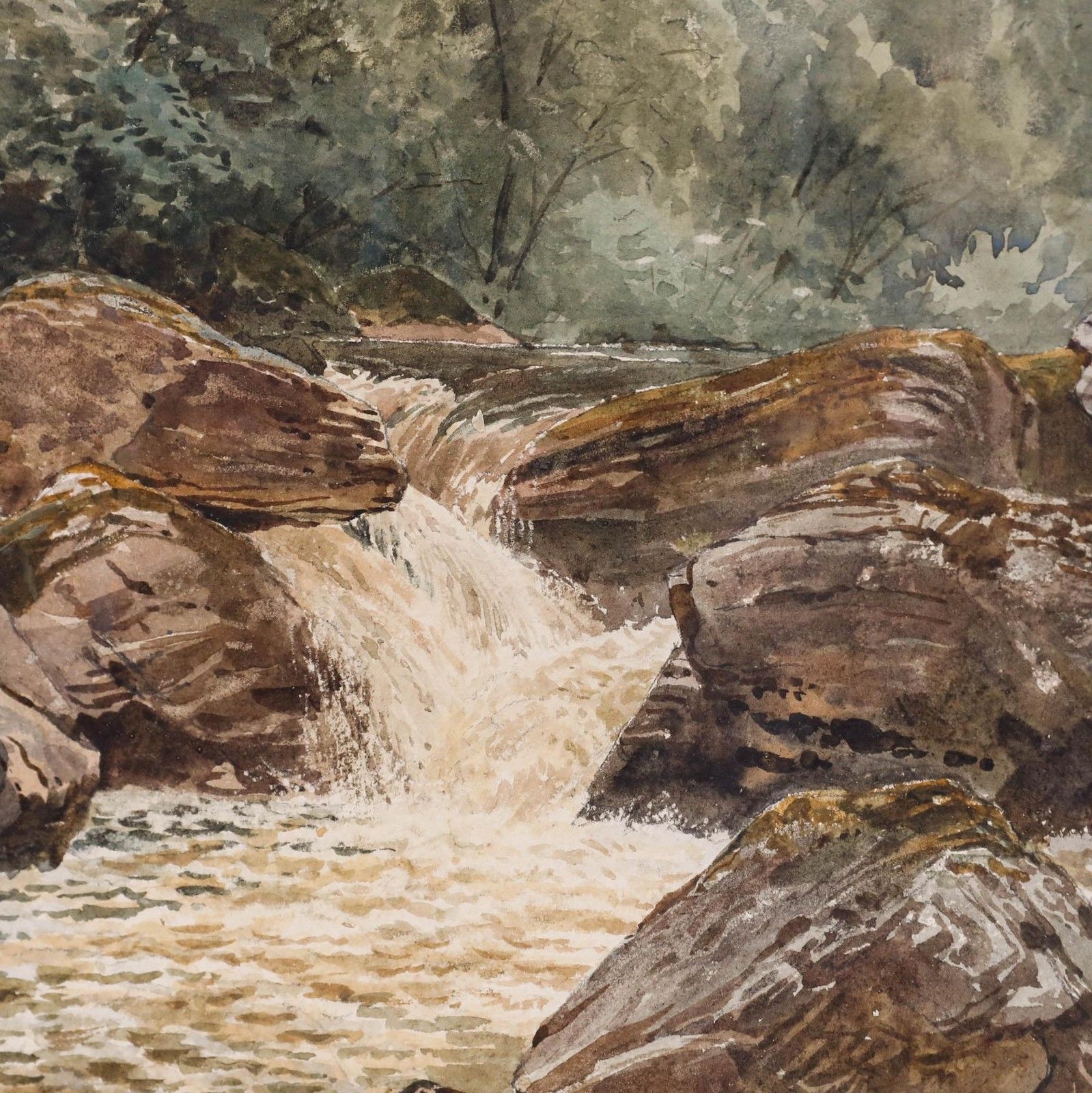 Harold Sutton Palmer Rba Ri (1854 1933) Framed Watercolour, White Water photo Art